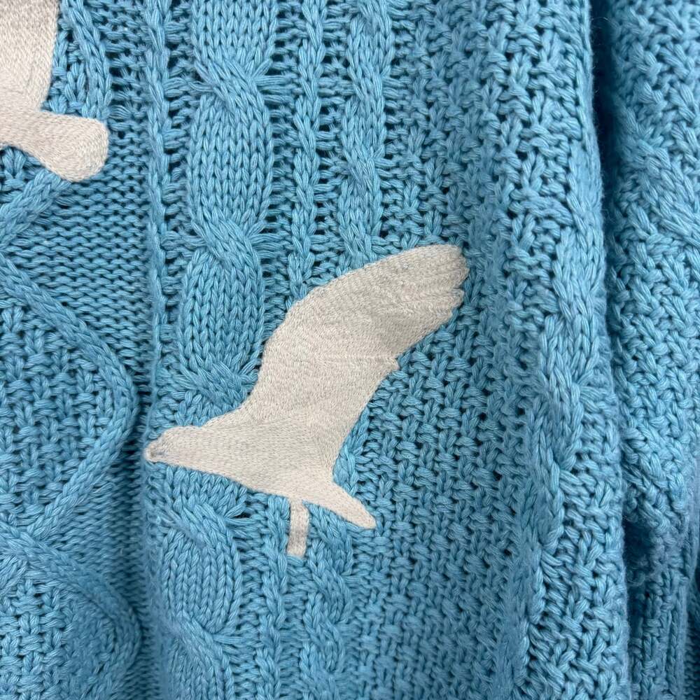 Taylor Swift 1989 Cardigan Blue Seagull Chunky Knit Sweater - Picture 8 of 9